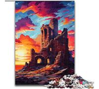 Puzzle 1000 pièces pour Adultes, Nuages colorés au Coucher du Soleil, en Bois, pour Adolescents à partir de 14 Ans, décoration d'intérieur 50x75cm, pour Anniversaires, fêtes et Occasions spéciales