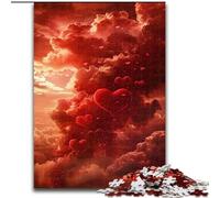 Puzzle 1000 pièces pour Adultes, Nuages d'amour colorés en Bois, Cadeau pour Hommes et Femmes, idéal pour Tous Les Jours et Occasions spéciales, 50x75cm, pour Anniversaires, fêtes