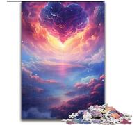 Puzzle 1000 pièces pour Adultes Nuages en Forme de cœur de rêve en Bois,ce Qui en Fait Un Excellent Cadeau pour s'amuser en Famille pour Un Cadeau d'anniversaire,de Vacances,de Noël ou d'halloween