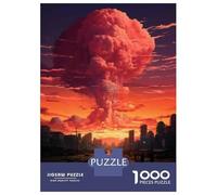 Puzzle 1000 Pièces pour Adultes Nuclear Mushroom Cloud Puzzles pour Adultes - Jeux Anti-Stress - Idéal pour Se Détendre À La Maison - Un Défi À Relever 52x38cm/1000pcs
