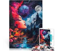Puzzle 1000 pièces pour Adultes Nuit de forêt de rêve Fabriqué en Carton pour Les 14 Ans et Plus Jouets éducatifs pour l'apprentissage Cadeaux d'anniversaire de Noël。Taille:38x52cm/14.96x20.47pouce