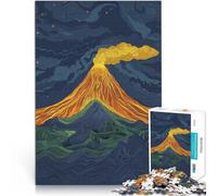 Puzzle 1000 pièces pour Adultes Nuit d'éruption volcanique Compétition de Vitesse Manuelle Anniversaire et Cadeaux Uniques 38x26cm