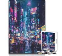 Puzzle 1000 pièces pour Adultes - Nuits Cyberpunk captivantes - Jeu de réflexion Familial - Idéal pour Passer Le Temps à la Maison - Cadeau Parfait - Dimensions : 38x26cm