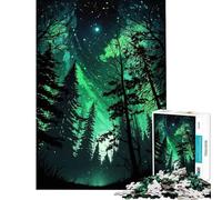 Puzzle 1000 pièces pour Adultes Nuits en forêt Verte Défi éducatif Difficile Jeu de détente Convient aux 14 Ans et Plus (38x52cm)