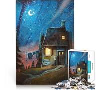 Puzzle 1000 pièces pour Adultes Nuits étoilées Fabriqué en Carton pour Les 14 Ans et Plus Jeu Pratique Cadeaux pour Les Amis et la Famille。Taille：26x38cm/10.24x14.96pouce