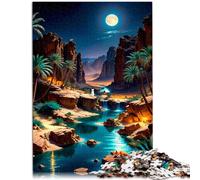Puzzle 1000 pièces pour Adultes Oasis Dreaming Brain Teaser Puzzle 26x38cm Offre des Cadeaux pour Toute la Famille pour Les 14 Ans