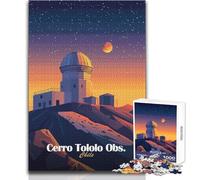 Puzzle 1000 pièces pour Adultes - Observatoire du Cerro Tololo - Profitez d'un Moment de détente et de Relaxation - Assemblage Stable et découpe précise - Dimensions:38x26cm
