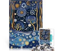 Puzzle 1000 pièces pour Adultes Océan Style Gustav Klimt Jouets Jeux éducatifs Soulagement du Stress Idées Cadeaux 38x26cm