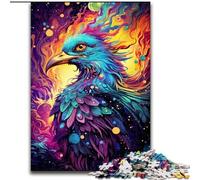 Puzzle 1000 pièces pour Adultes Oiseau coloré en Bois, Un pour s'amuser en Famille 50x75cm pour Les Vacances, Les Anniversaires et Les soirées de Jeux en Famille