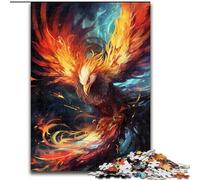 Puzzle 1000 pièces pour Adultes Oiseau Phénix coloré en Bois, décoration Artistique DIY Parfaite ou Cadeau d'anniversaire 50x75cm pour Anniversaire, Vacances, Noël, Halloween