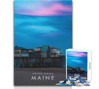 Puzzle 1000 pièces pour Adultes Old Orchard Beach - Jeu éducatif Anti-Stress au Design élégant - Dimensions:38x26cm
