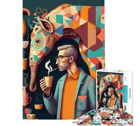Puzzle 1000 pièces pour Adultes on Adore Le café Jeu de Puzzle 1000 pièces à Monter soi-même Apprentissage éducatif Cadeau de Noël ou d'anniversaire (38x52cm)