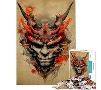 Puzzle 1000 pièces pour Adultes Oni Samurai No Jigsaws pour Adultes Jeu Manuel défi Difficile pour Anniversaire Noël (Taille 50x75cm)
