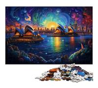 Puzzle 1000 pièces pour Adultes Opéra de Sydney et Port décoration Murale 1000 pièces (75 x 50 cm)