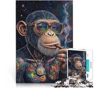Puzzle 1000 pièces pour Adultes Orang-outan génial Entraînez Votre Cerveau et Vos Mains Car C'est Un pour Toute la Famille 38x26cm
