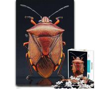 Puzzle 1000 pièces pour Adultes, Orange Shield Bug Macro Photography | Profitez de ce loisir calme pour adultes pendant les soirées calmes, pour un moment calme.