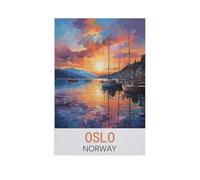 Puzzle 1000 Pièces pour Adultes，Oslo Norvège，Ensembles De Puzzle De Défi Cérébral pour Enfants, Jeux Éducatifs pour Enfants, Cadeau De Divertissement（75x50cm）-FN90