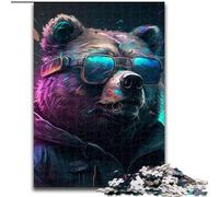 Puzzle 1000 pièces pour Adultes Ours Brun, Puzzle Impossible pour Adultes, Jeu interactif Familial, idéal pour Les Adolescents, Cadeau Casse-tête (Taille 38x26cm)