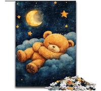 Puzzle 1000 pièces pour Adultes, Ours en Peluche endormi, Jeu interactif Familial, idéal pour Les Adolescents, Cadeau Casse-tête 50x75cm