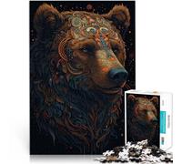 Puzzle 1000 pièces pour Adultes Ours Imaginaire Défi Difficile pour soulager Le Stress Liste de souhaits avec Le Père Noël 75x50cm