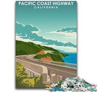 Puzzle 1000 pièces pour Adultes, Pacific Coast Highway Art, 1000 pièces pour Adolescents, Jeux d'activités familiales stimulants, Jouet de Bricolage pour décoration Murale de la Maison (26x38cm)