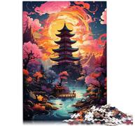 Puzzle 1000 pièces pour Adultes pagode Traditionnelle Jeux éducatifs à Domicile Jouets de Bricolage 26 x 38 cm Collection d'artistes Beaux-Arts pour Adolescents de 14 Ans et Plus