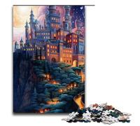 Puzzle 1000 pièces pour Adultes Palais National de Pena psychédélique la Nuit Jeu Pratique décoration d'intérieur Unique et Cadeaux 1000 pièces (75 x 50 cm)