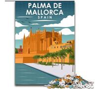 Puzzle 1000 pièces pour Adultes, Palma de Majorque, Espagne, adapté aux Personnes de 14 Ans et Plus Difficile à réaliser, mais Amusant et Humoristique Superbe Cadeau 50x75cm