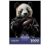Puzzle 1000 Pièces pour Adultes Panda American Football Puzzle Adulte - Jeu De Réflexion - Vacances À La Maison - Tuer Le Temps - Faire Travailler Son Cerveau 52x38cm/1000pcs