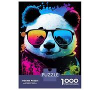 Puzzle 1000 Pièces pour Adultes Panda Animal Popart Puzzle Casse-tête Jeu De Réflexion Cadeau pour Femmes Difficile Et Stimulant 70x50cm/1000pcs