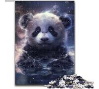 Puzzle 1000 pièces pour Adultes Panda Artistique Puzzle 1000 pièces Interaction familiale et Cadeau Amusant, Design Abstrait Vibrant (Taille 50x75cm)