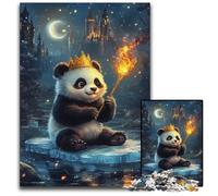 Puzzle 1000 pièces pour Adultes Panda dans la Neige, Jouet éducatif et éducatif, idéal comme Cadeau pour Toute la Famille à partir de 14 Ans, 50x75cm