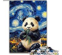 Puzzle 1000 pièces pour Adultes, Panda du Ciel Nocturne, Anti-Stress, défi Difficile, idéal comme Cadeau pour Toute la Famille (Taille 26x38cm)
