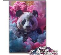 Puzzle 1000 pièces pour Adultes Panda en Carton, Niveau débutant, idéal pour Les Anniversaires et Les fêtes (Taille 26x38cm)