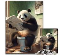 Puzzle 1000 pièces pour Adultes Panda lisant Un Journal Puzzle Impossible pour Adultes Décoration Parfaite pour la Maison ou Le Bureau, Cadeau de Noël idéal 50x75cm/19,68x29,52 Pouces