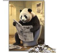 Puzzle 1000 pièces pour Adultes Panda lisant Un Journal Puzzles 1000 pièces pour Adultes pour Adolescents Groupe d'âge 14+, Décoration d'intérieur (Taille 26x38cm)