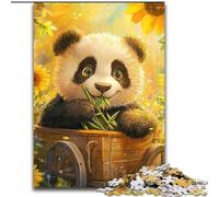 Puzzle 1000 pièces pour Adultes Panda Puzzle 1000 pièces Interaction familiale et Cadeau Amusant, Design Abstrait Vibrant (Taille 26x38cm)
