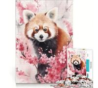 Puzzle 1000 pièces pour Adultes Panda Roux Aquarelle Jeu Impossible Analyse et logique renforce l'amour Entre Les Couples 38x52cm