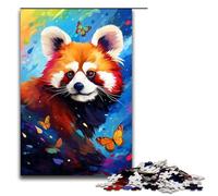 Puzzle 1000 pièces pour Adultes Panda Roux et Papillon par SplattersLots of Coloured Puzzle Hands on Game 75x50cm