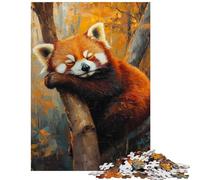 Puzzle 1000 pièces pour Adultes Panda Roux Puzzle de Repos pour Adolescents Modèle à Assembler Jeu Difficile et Stimulant pour Toute la Famille (38x52cm/1000 pièces)