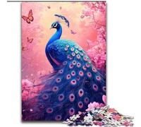 Puzzle 1000 pièces pour Adultes Paon, Jeux éducatifs, décoration d'intérieur, idéal pour la décoration de Bureau, 26x38cm