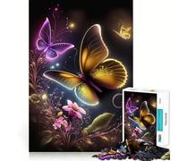 Puzzle 1000 pièces pour Adultes Papillon Coloré Nivelable Décoration Jeu de Construction Concentration Jeu de Paix Décoration d'anniversaire Cadeau (50x75cm)