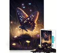Puzzle 1000 pièces pour Adultes Papillon Fantaisiste Ajustement Parfait Décoration Jeu de Construction Concentration Jeu de Paix Décoration d'anniversaire Cadeau (38x26cm)