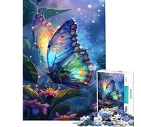 Puzzle 1000 pièces pour Adultes Papillon psychédélique Jeu Stimulant Jouet éducatif Course de Vitesse Manuelle Cadeau d'anniversaire (Taille 38x26cm)