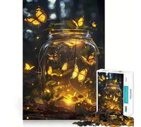 Puzzle 1000 pièces pour Adultes Papillons et lucioles Découpe précise Art Créatif Jeu de réflexion Loisirs Jeu Amusant Cadeau d'anniversaire (50x75cm)