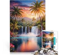 Puzzle 1000 pièces pour Adultes Paradis du crépuscule Séjour Anti-Stress pour Tuer Le Temps Cadeaux pour Les Amis et la Famille 38x26cm