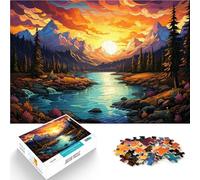 Puzzle 1000 pièces pour Adultes Parc National de Banff Jouets Jeux éducatifs Soulagement du Stress Excellent Cadeau de Noël 10,27 po x 14,96 po pour Les 14 Ans