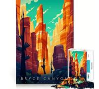 Puzzle 1000 pièces pour Adultes,Parc National de Bryce Canyon,Casse-tête Amusant et Stimulant,Cadeau de Loisirs et de détente,décoration de Noël (38x52cm)