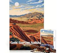 Puzzle 1000 pièces pour Adultes Parc National de Gobi Gurvan Saikhan,Mongolie Jeu de précision et de réflexion Attente en tête Jeu Amusant et Relaxant Cadeau d'anniversaire (38x52cm)