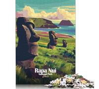Puzzle 1000 pièces pour Adultes Parc National de Rapa NUI, Chili, Affiche, Puzzle carré en Papier, pièce Unique, Jeux éducatifs Amusants, Jouets 38 x 26 cm/1000 pièces